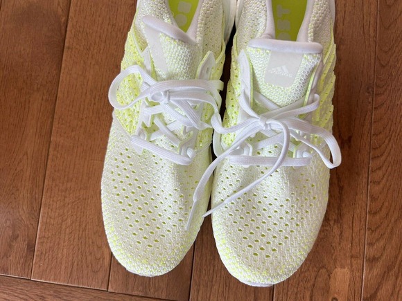 Adidas Ultraboost Neon White Primeknit Running Shoes Mens 11 main image 5